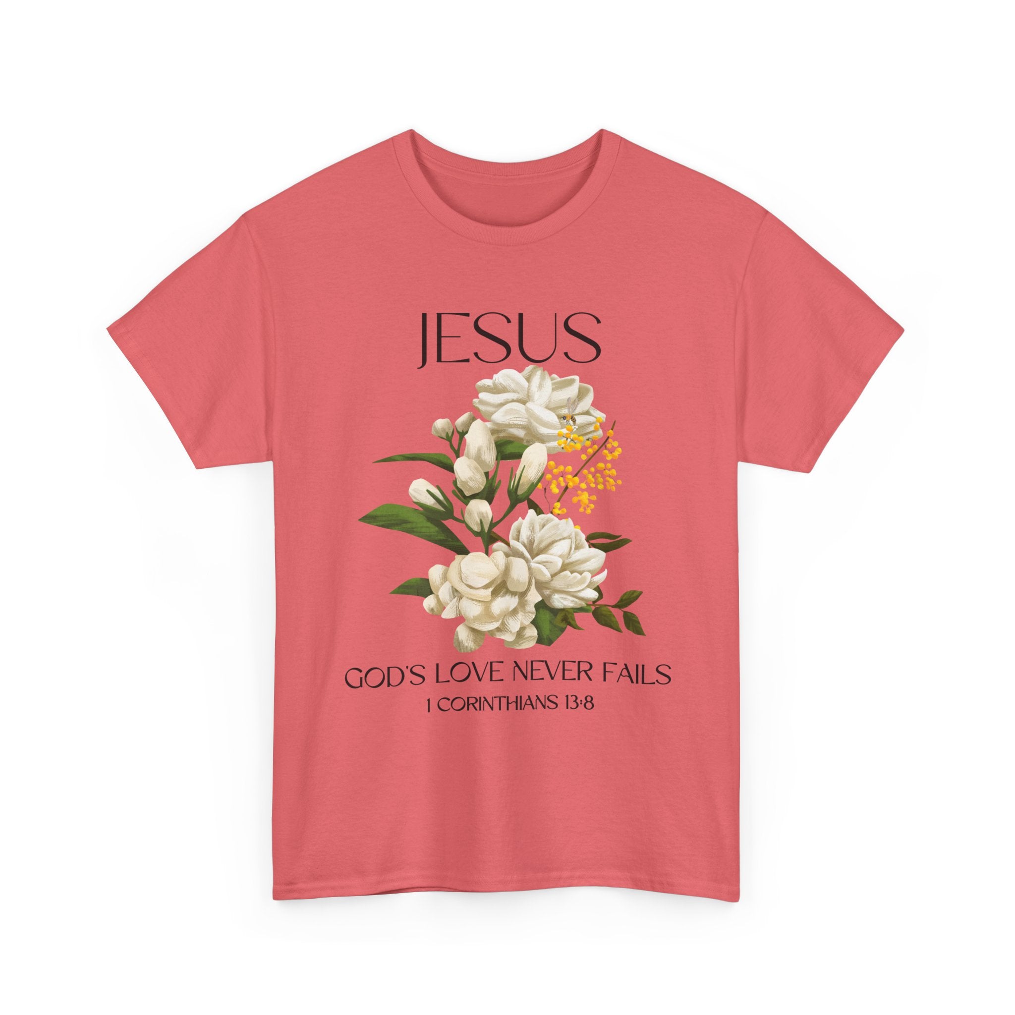 Faith-Inspired Unisex Heavy Cotton Tee - 'God's Love Never Fails' | Christian Apparel, Religious T-Shirt, Gift for Believers, [...]