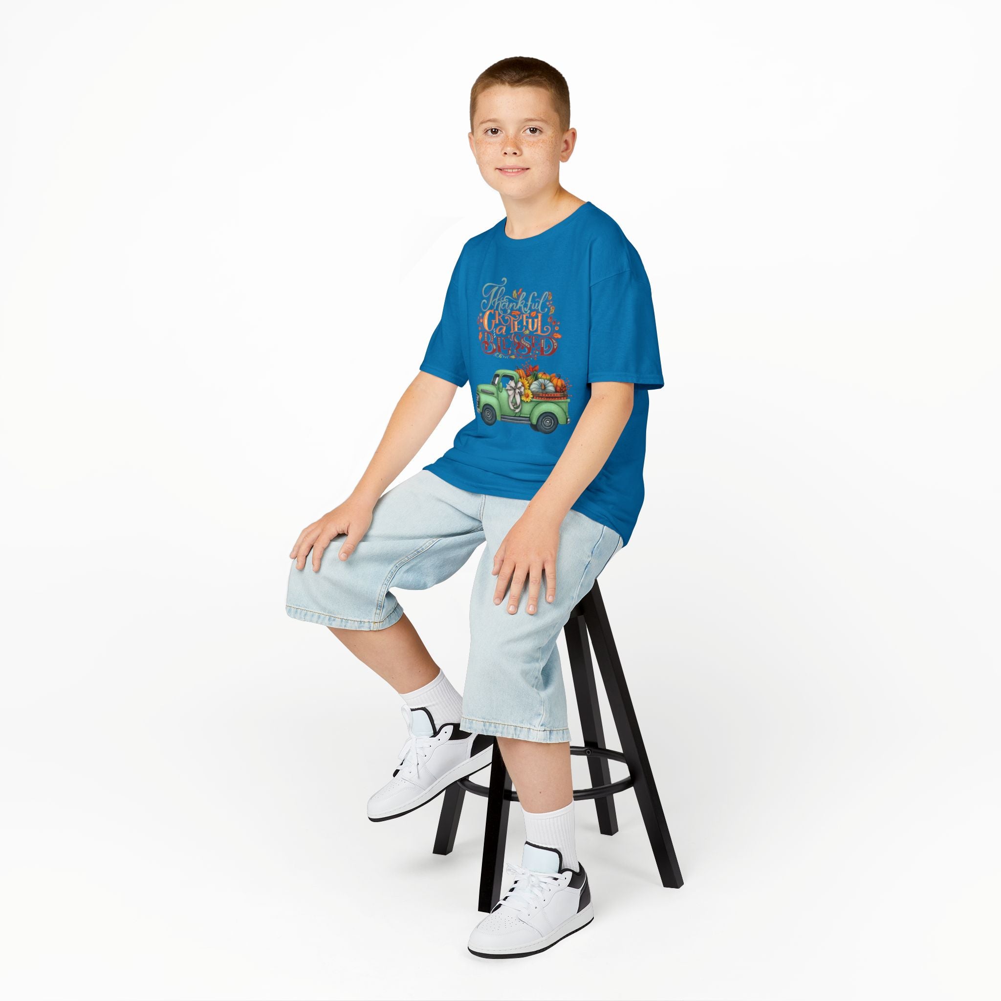 Blessed Fall Kids Tee, Adorable Autumn Shirt, Cute Harvest T-Shirt, Thanksgiving Gift for Kids, Comfy Cotton Youth Apparel