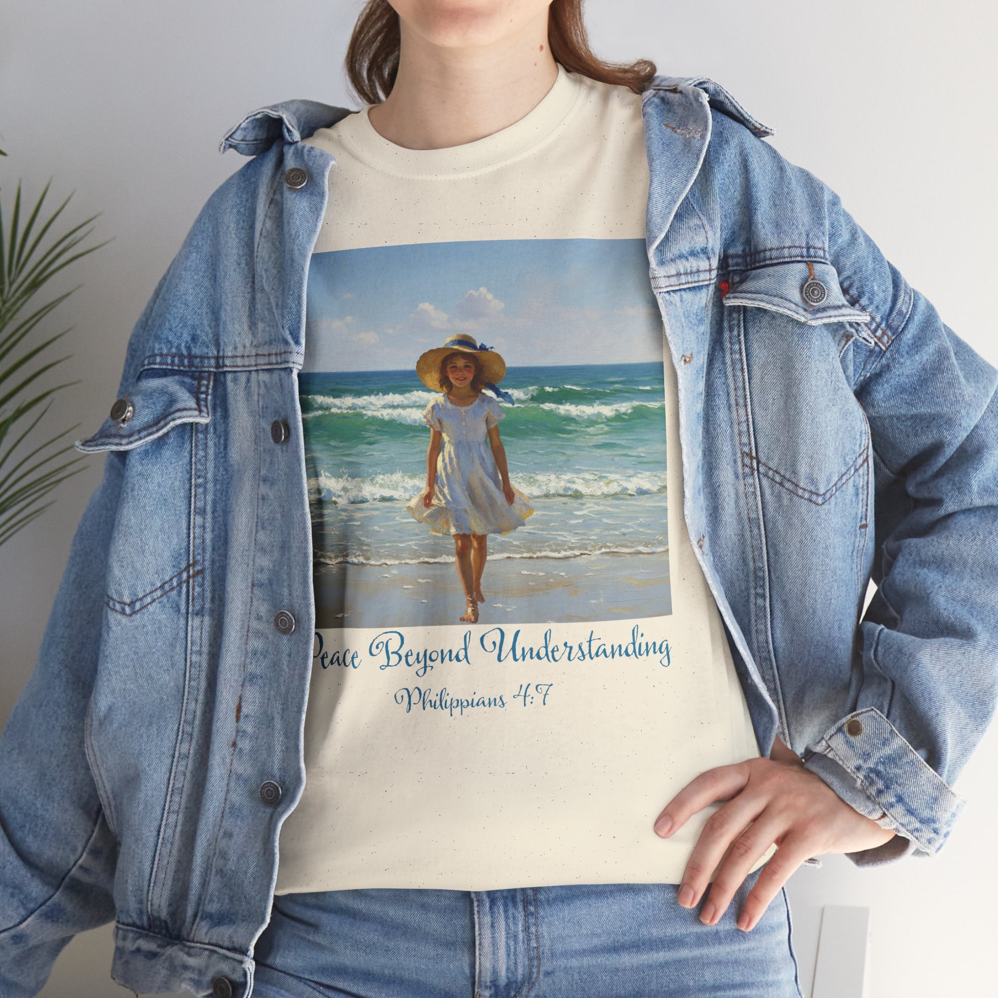 Serene Beach Vibes Tee for Summer Days, Top for Women, Casual Wear, Gifts for Beach Lovers, Vacay Essentials