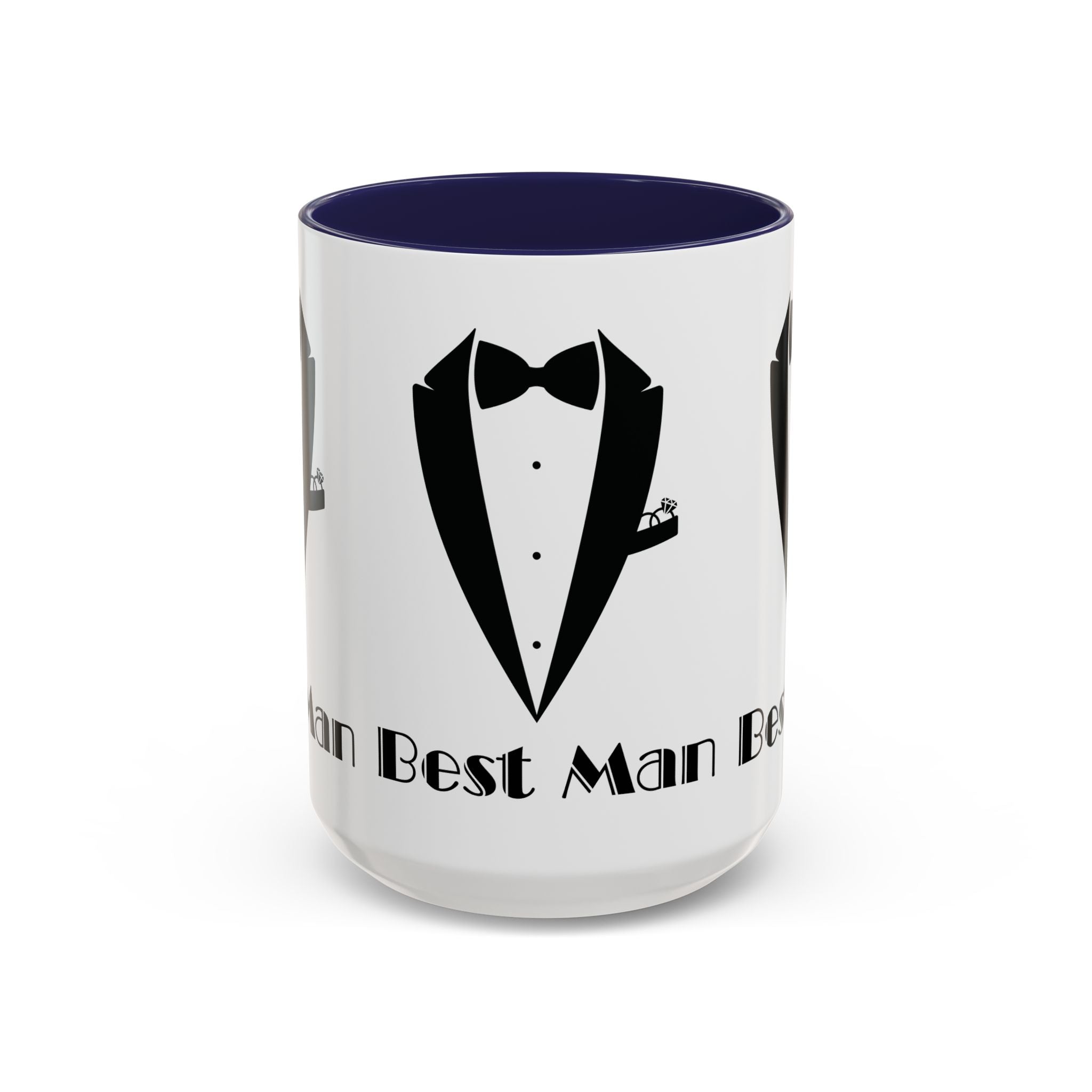 Best Man Accent Coffee Mug 11/15 oz, Groom’s Gift, Wedding Party Favor, Unique Best Man Gift, Black and White Coffee Cup