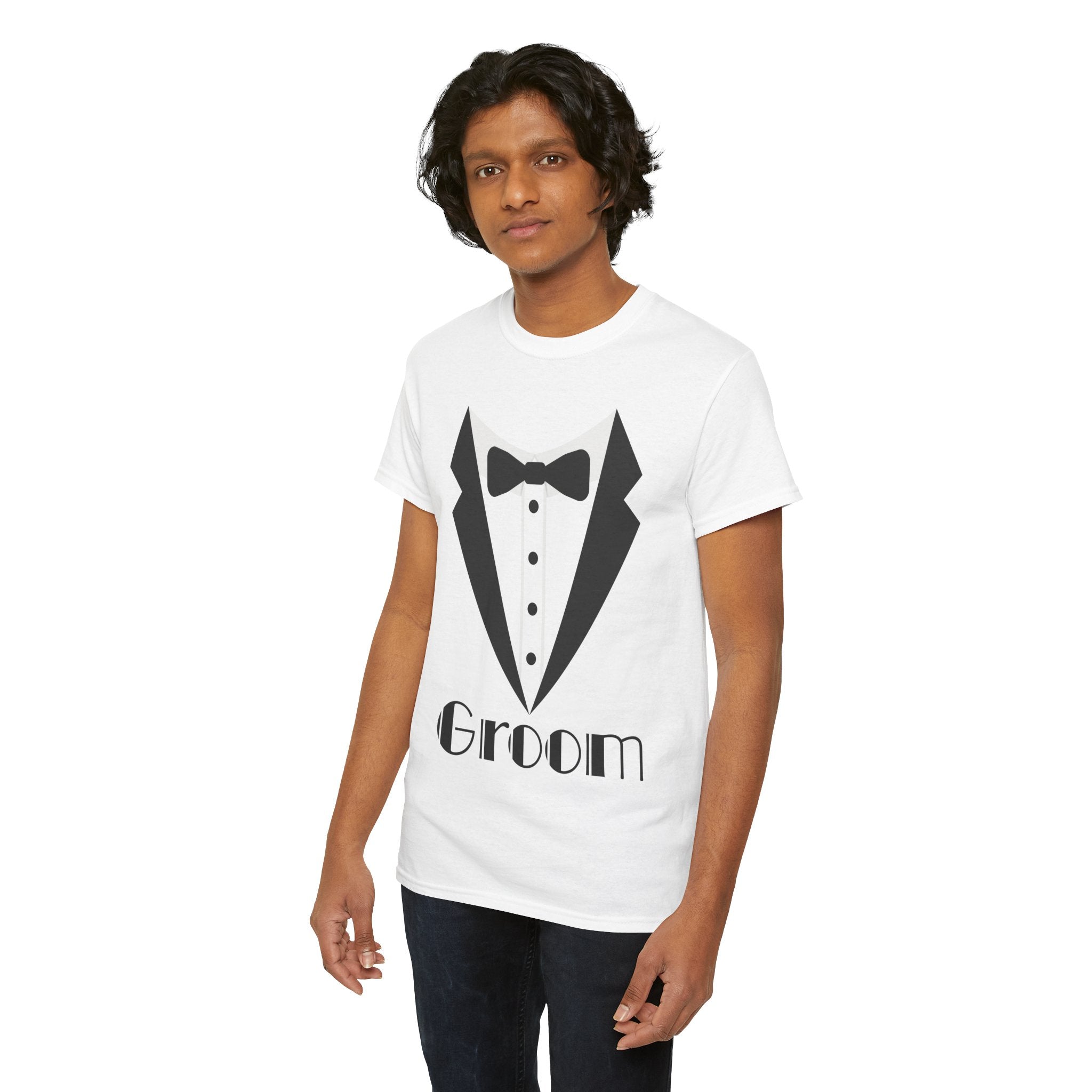 Groom T-Shirt, Unisex Heavy Cotton Tee for Weddings, Bachelor Parties, Groomsmen Gifts, Casual Wear, Bridal Showers