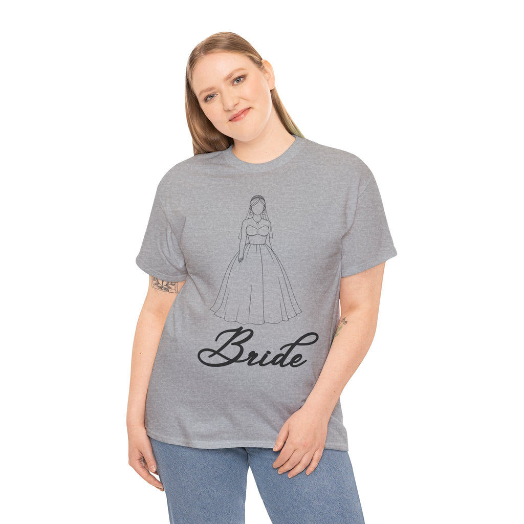 Bride Graphic Unisex Heavy Cotton Tee, Wedding Shirt, Bridal Party Gift, Engagement Celebration, Bride-to-Be Apparel, Wedding Day Outfit
