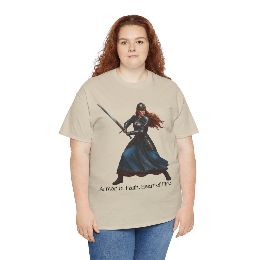 Warrior Spirit Unisex Heavy Cotton Tee, Inspirational Shirt, Fantasy Gift, Empowerment Merchandise, Soft Cotton Tee, Everyday Wear