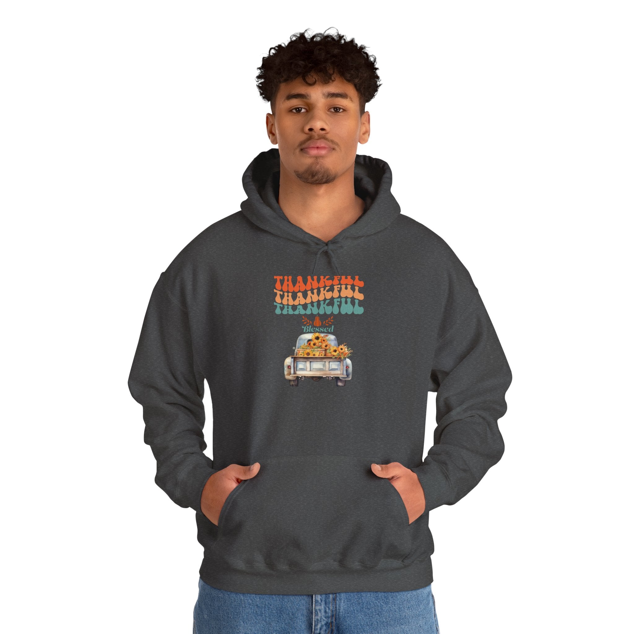Thankful Vintage Hoodie - Cozy Unisex Sweatshirt for Fall, Thanksgiving Gathering, Gift, Casual Wear, Layering