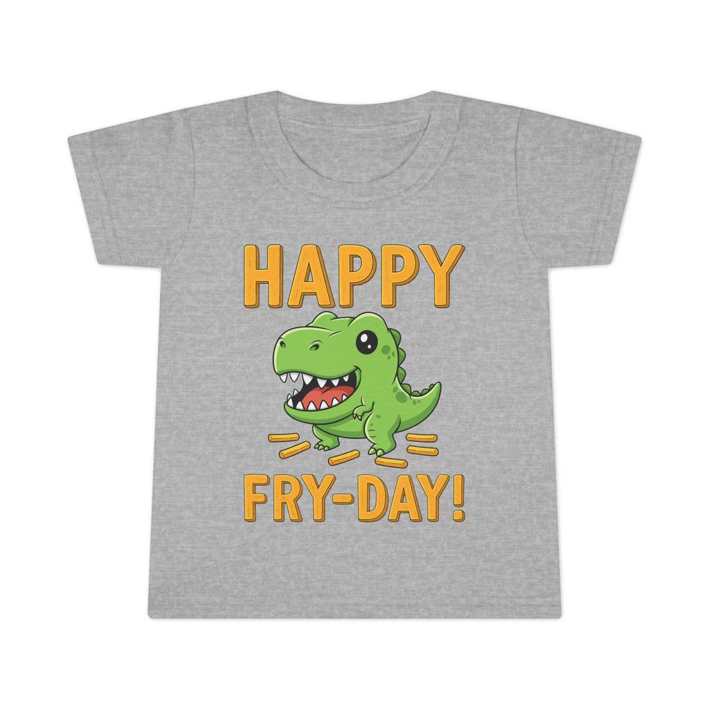 Dino Fry-Day Toddler T-Shirt, Fun Kids Tee, Dinosaur Shirt for Toddlers, Cute Children's Clothing, Toddler Gift Idea