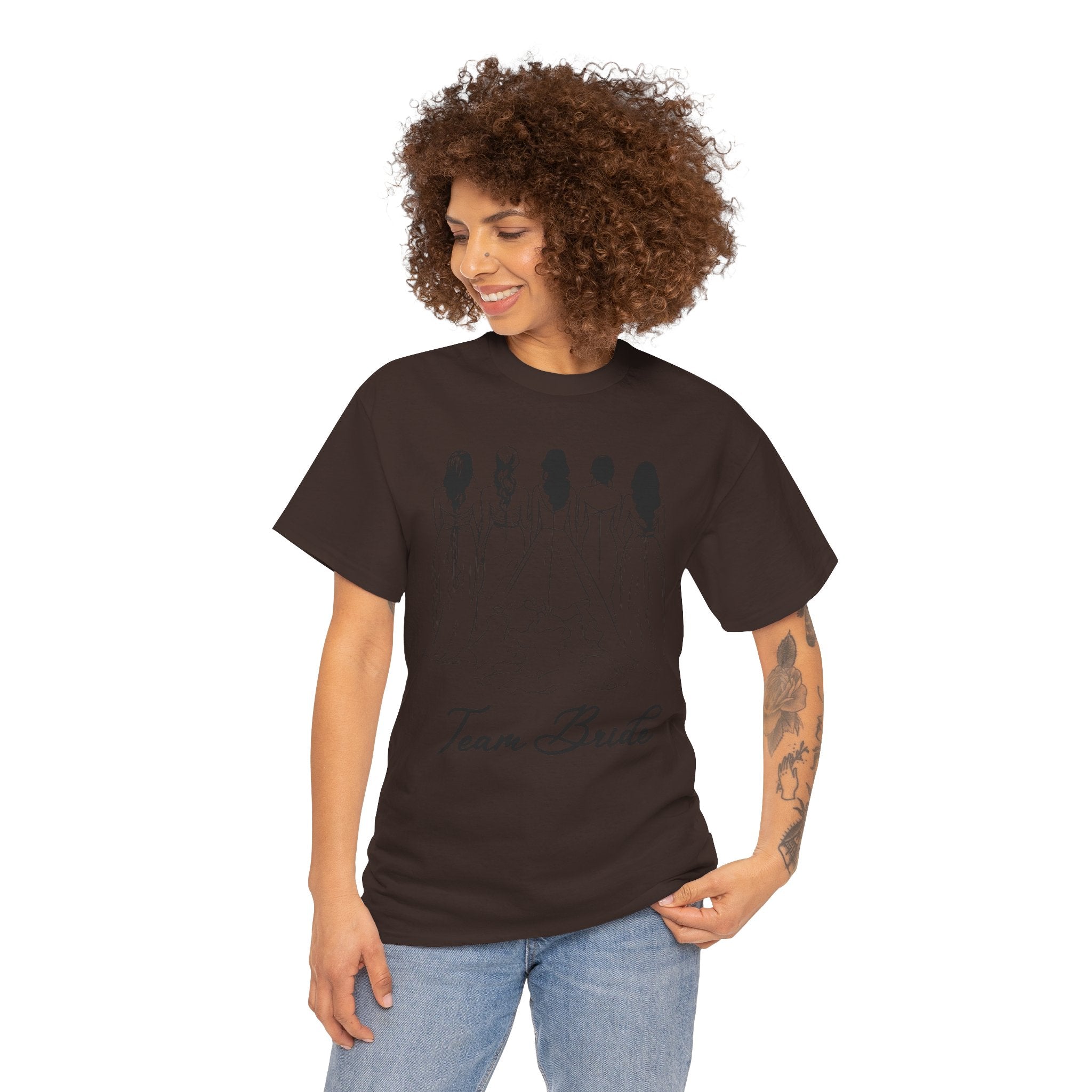 Team Bride Unisex Heavy Cotton Tee - Perfect for Weddings, Bridal Showers, Engagements, Bachelorette Parties, Group Celebrations