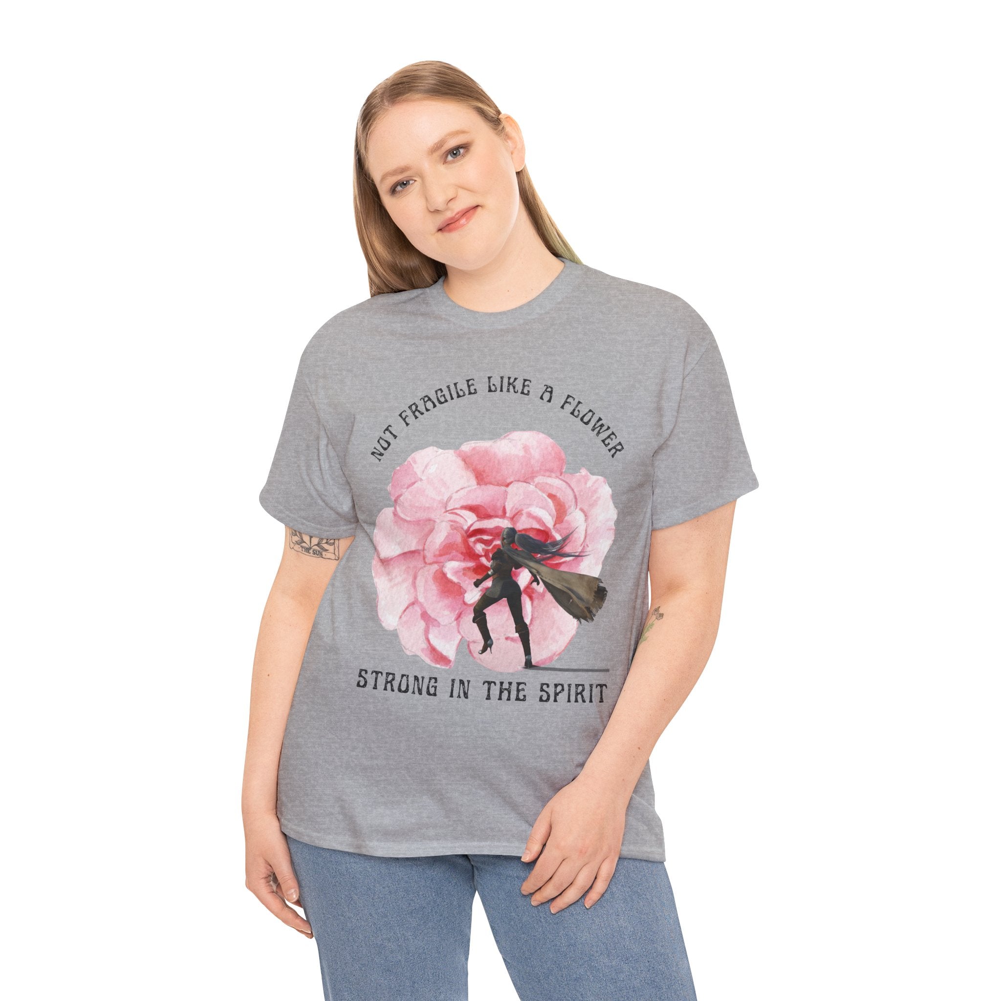Floral Empowerment Tee, Not Fragile Like a Flower, Strong in the Spirit Shirt, Inspirational Unisex T-Shirt, Gift for Women, [...]