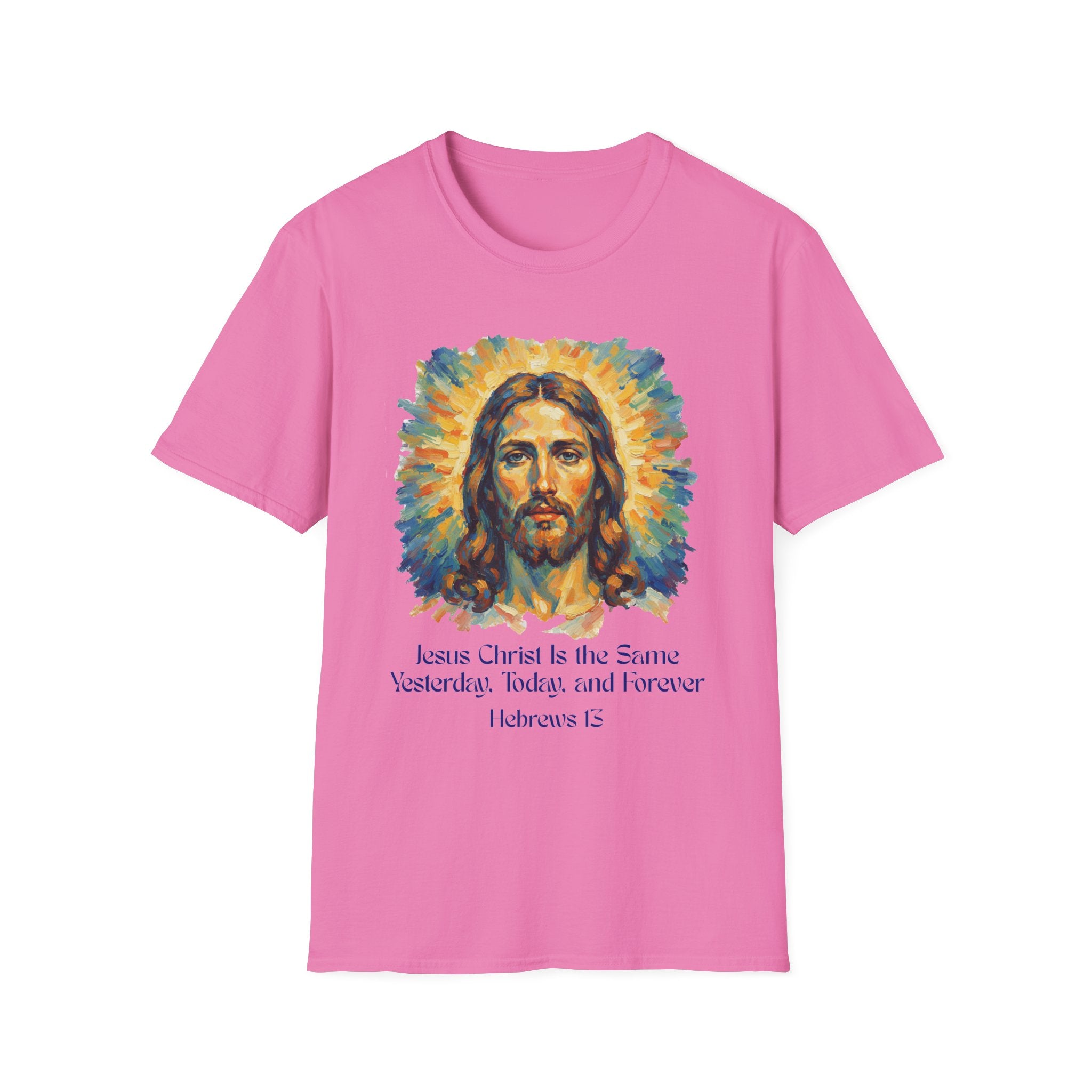 Jesus Christ Graphic Tee, Unisex Softstyle T-Shirt, Faith Apparel, Inspirational Gift, Religious Top