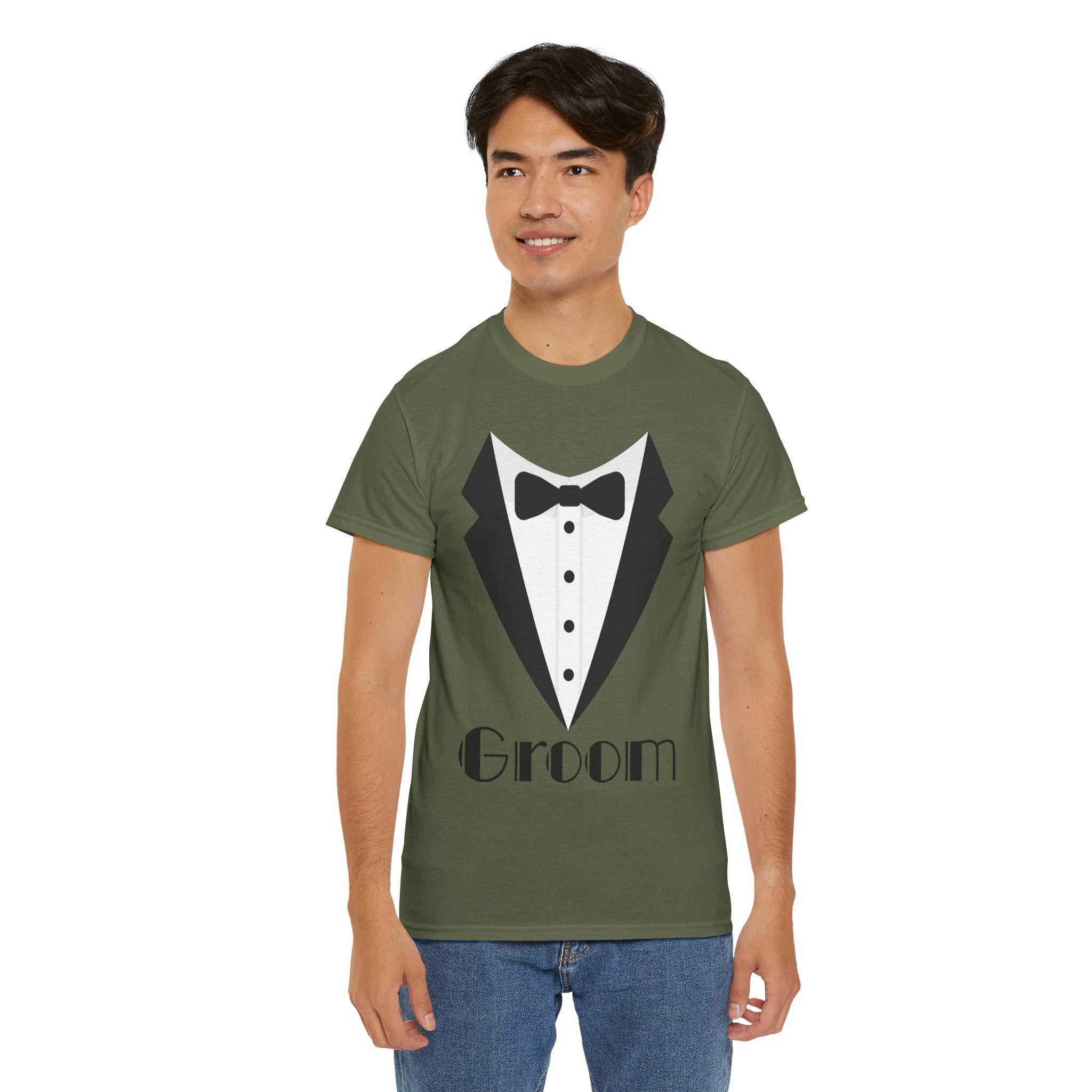 Groom T-Shirt, Unisex Heavy Cotton Tee for Weddings, Bachelor Parties, Groomsmen Gifts, Casual Wear, Bridal Showers