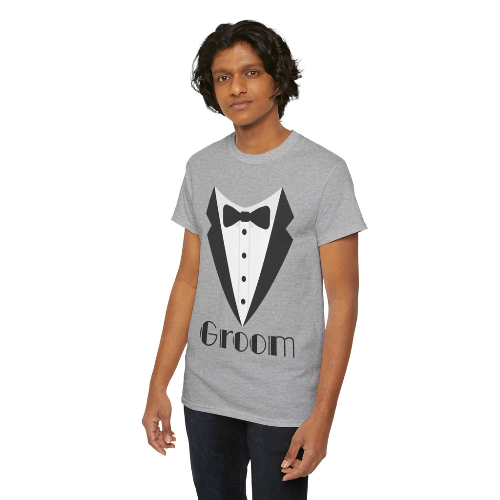 Groom T-Shirt, Unisex Heavy Cotton Tee for Weddings, Bachelor Parties, Groomsmen Gifts, Casual Wear, Bridal Showers