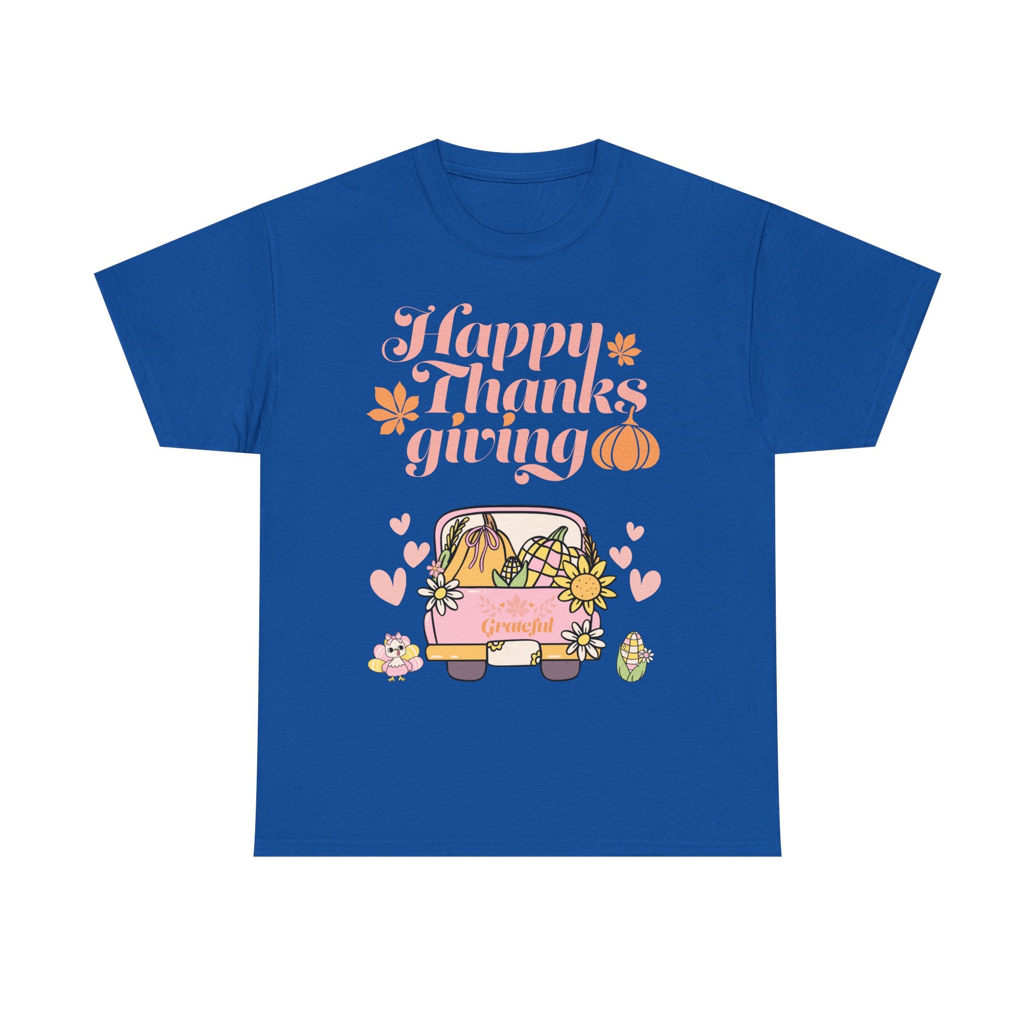 Happy Thanksgiving Unisex Tee | Cozy Autumn Shirt for Family Gatherings, Thanksgiving Celebration, Fall Fashion, Cute Gift Idea