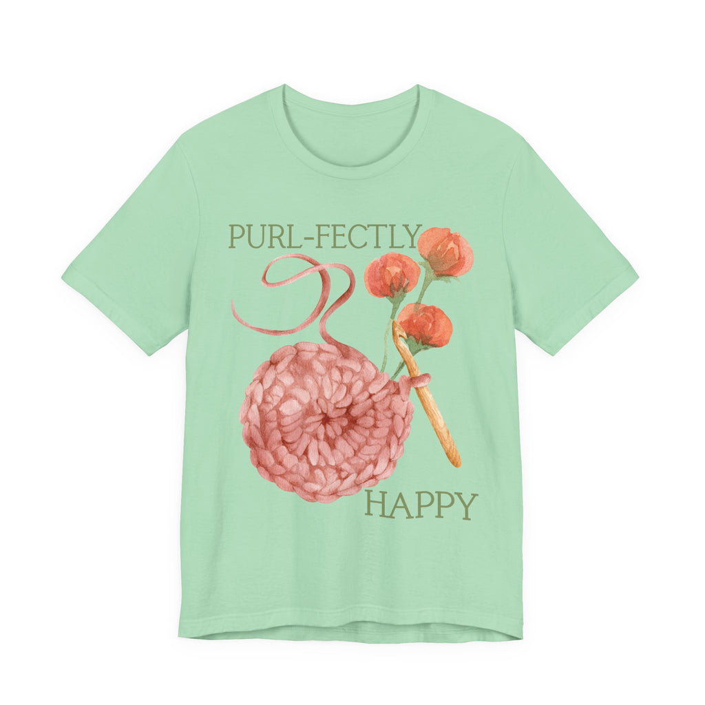 Purl-fectly Happy Crafting Joy Tee -Unisex Short Sleeve Shirt