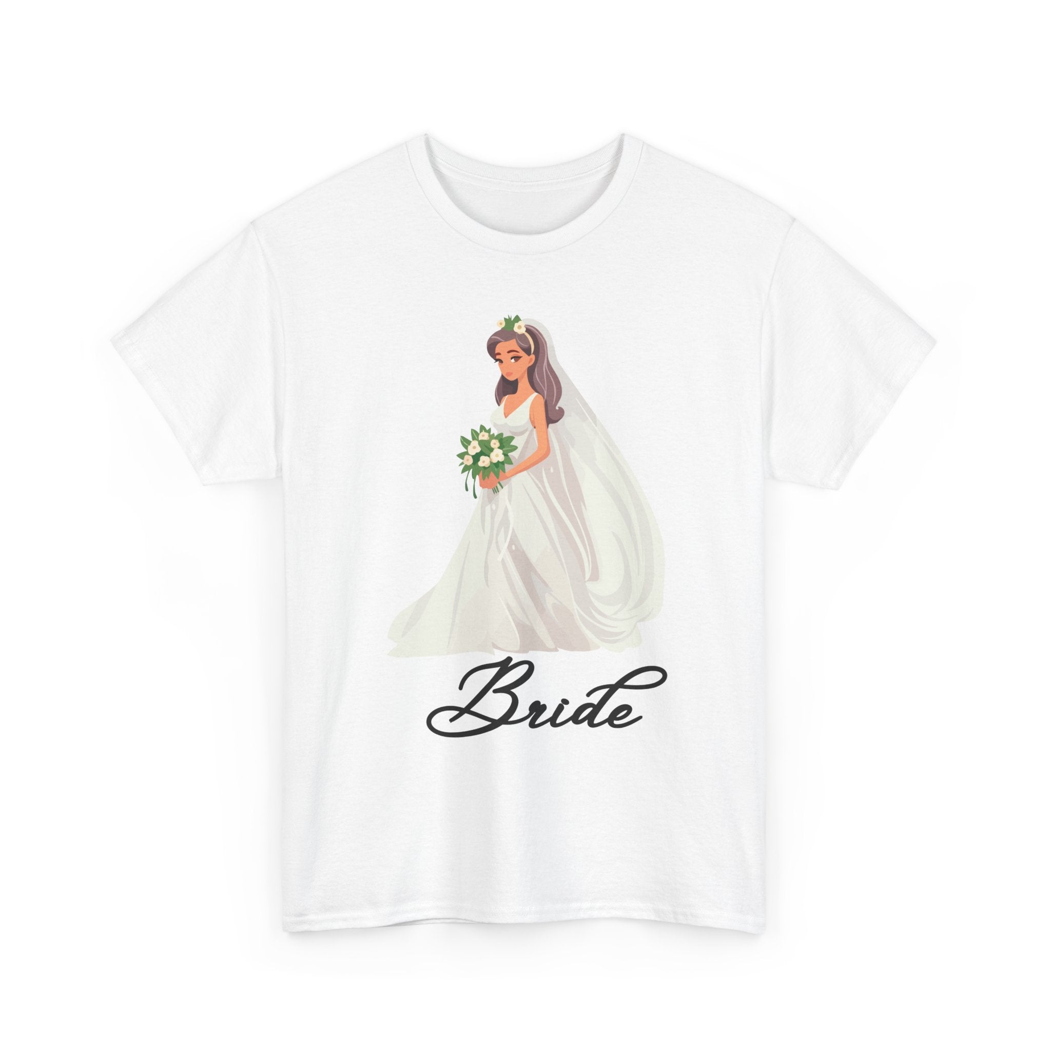 Bride Sketch Unisex Heavy Cotton Tee - Perfect for Weddings, Bridal Showers, Bachelorette Parties, Engagements, and Gifts
