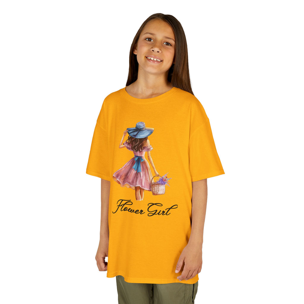 Flower Girl Kids Tee, Cute Kids T-Shirt, Spring Fashion, Outdoor Playwear, Children's Gift, Floral Design