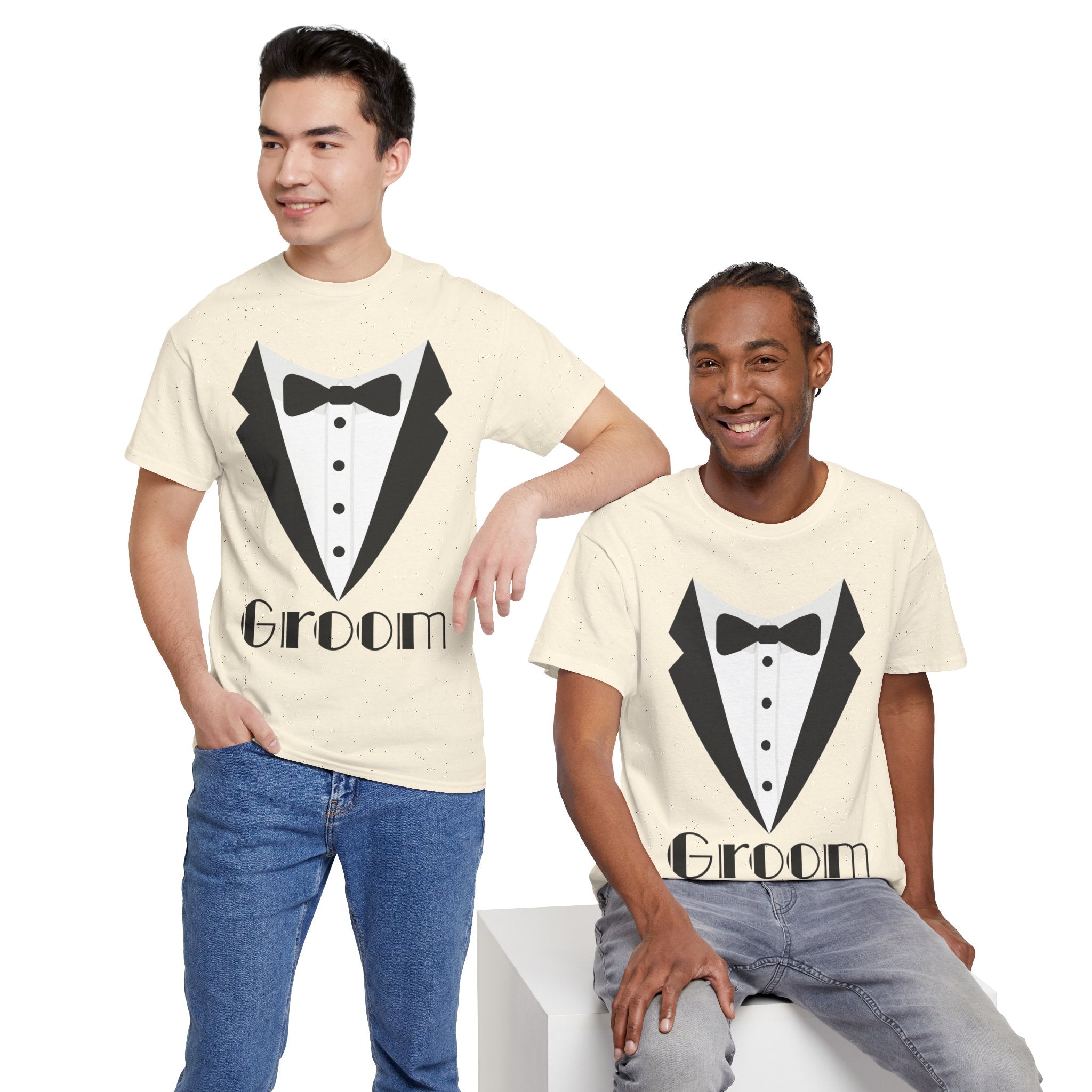 Groom T-Shirt, Unisex Heavy Cotton Tee for Weddings, Bachelor Parties, Groomsmen Gifts, Casual Wear, Bridal Showers