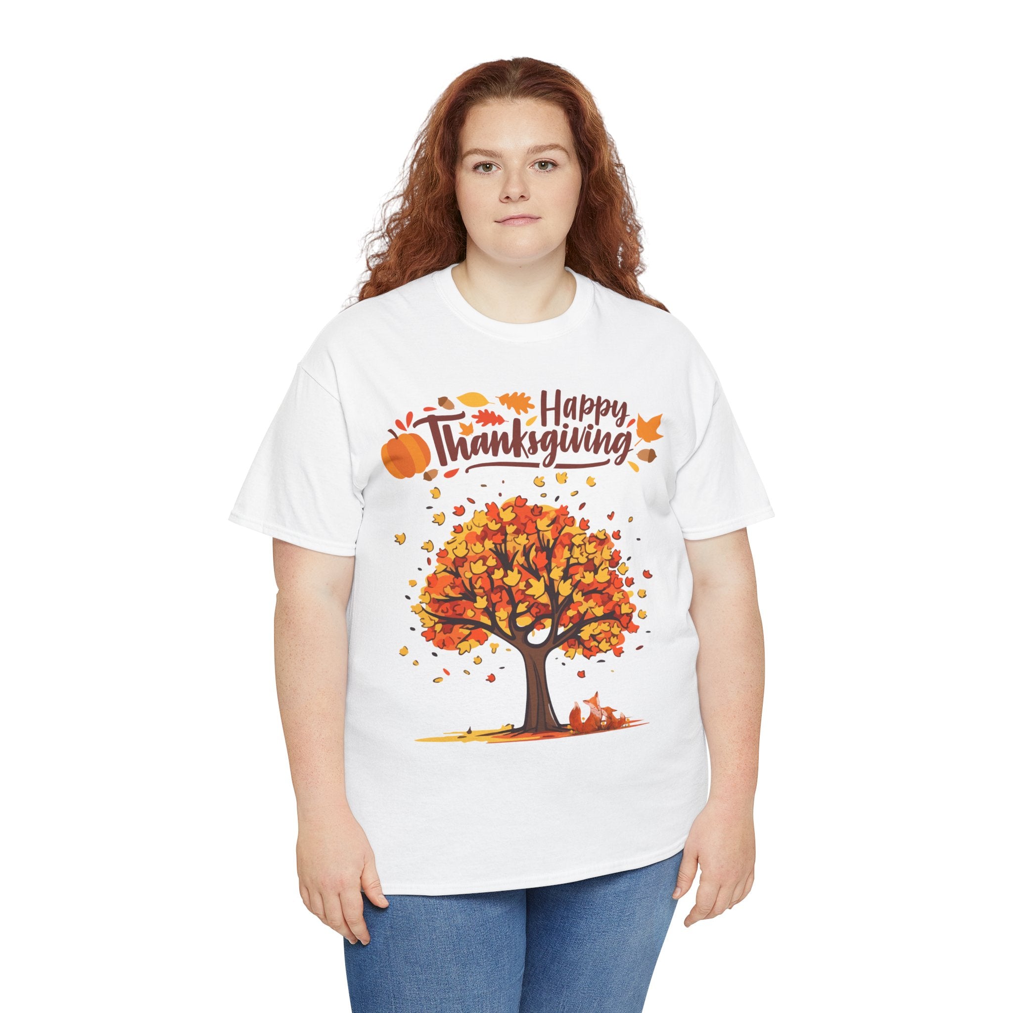 Thanksgiving Tree Tee, Autumn Shirt, Fall Apparel, Family Gathering Top, Seasonal Wear, Thanksgiving Gift