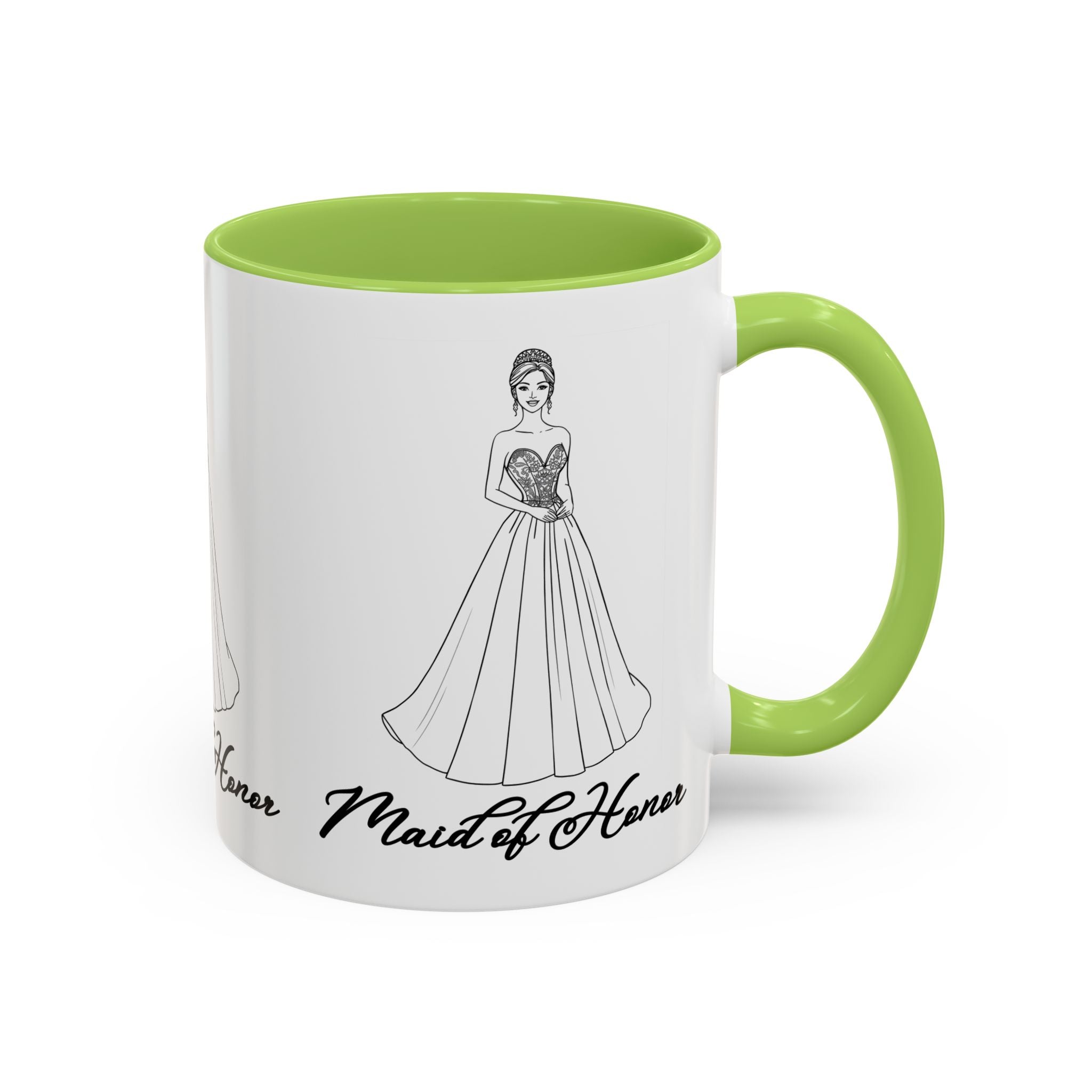 Maid of Honor Coffee Mug, Bridal Party Gift, Wedding Celebration Mug, Customizable Maid of Honor Cup, Cute Coffee Lover Gift