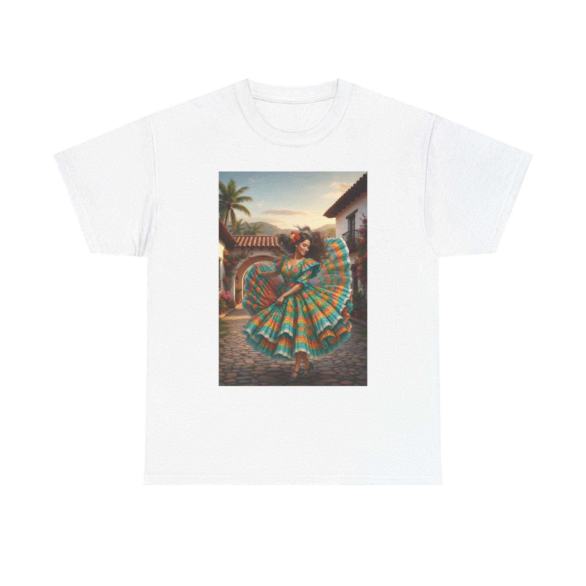 Folklórico Dancer Vibrant Graphic Tee - Perfect for Festivals, Casual Outings, Gifts, Dance Lovers, Unisex Fashion