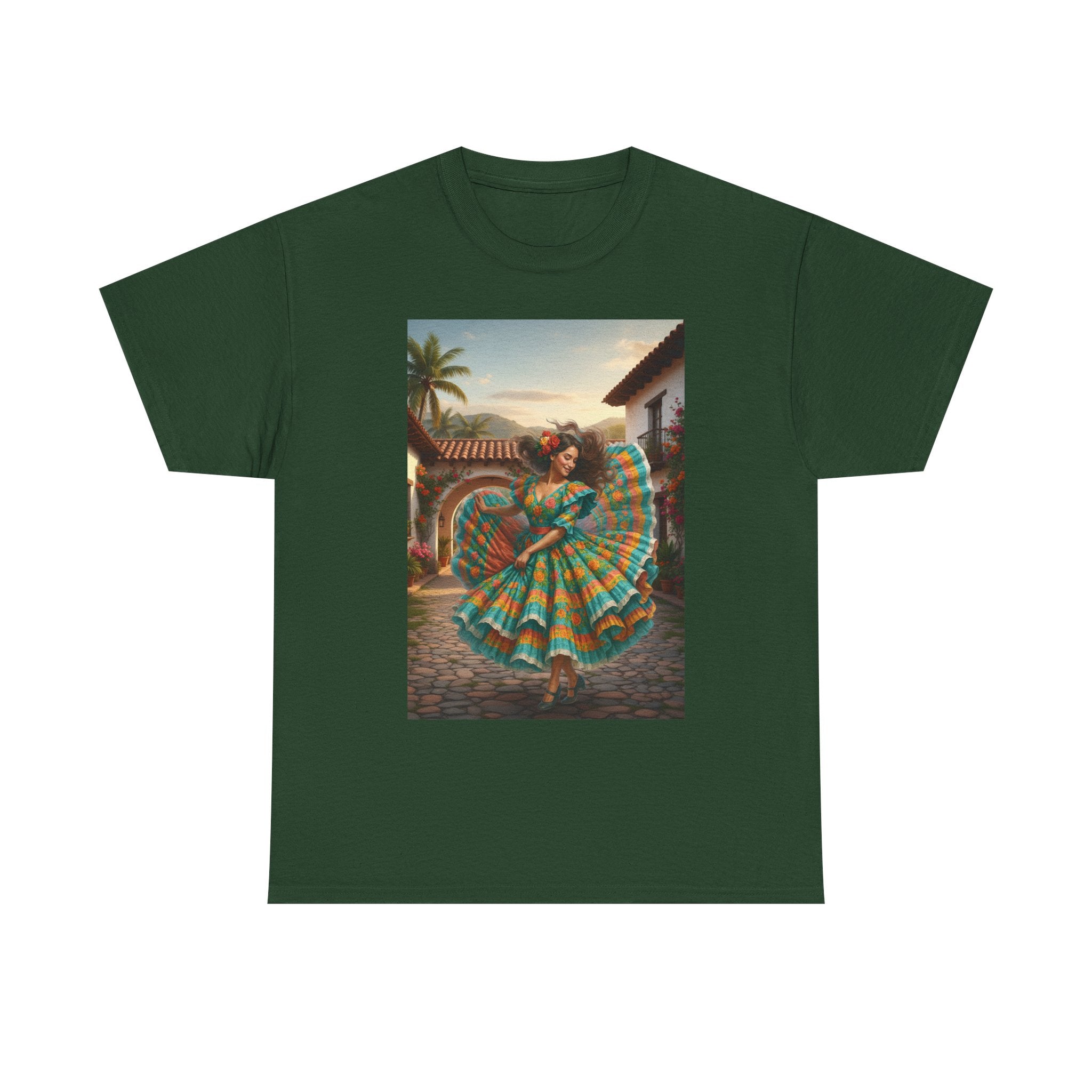 Folklórico Dancer Vibrant Graphic Tee - Perfect for Festivals, Casual Outings, Gifts, Dance Lovers, Unisex Fashion