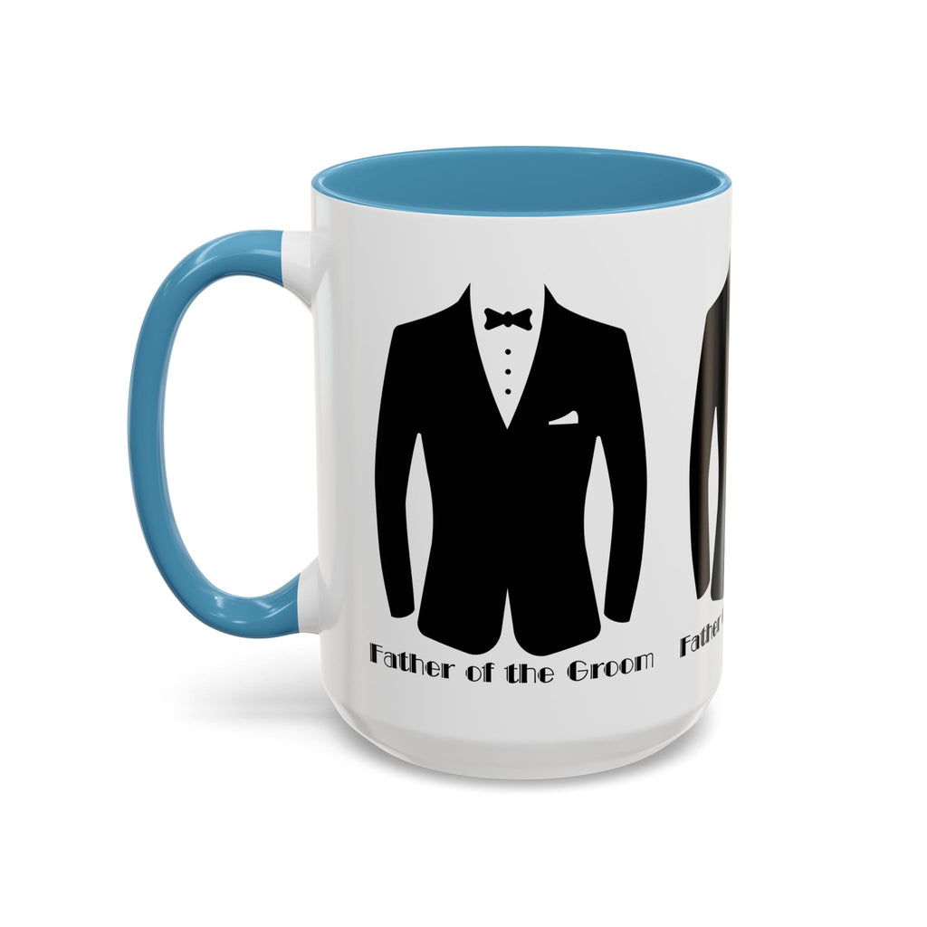 Father of the Groom Accent Coffee Mug 11/15 oz- Perfect Groomsmen Gift, Wedding Keepsake, Stylish Drinkware, Unique Wedding Favor