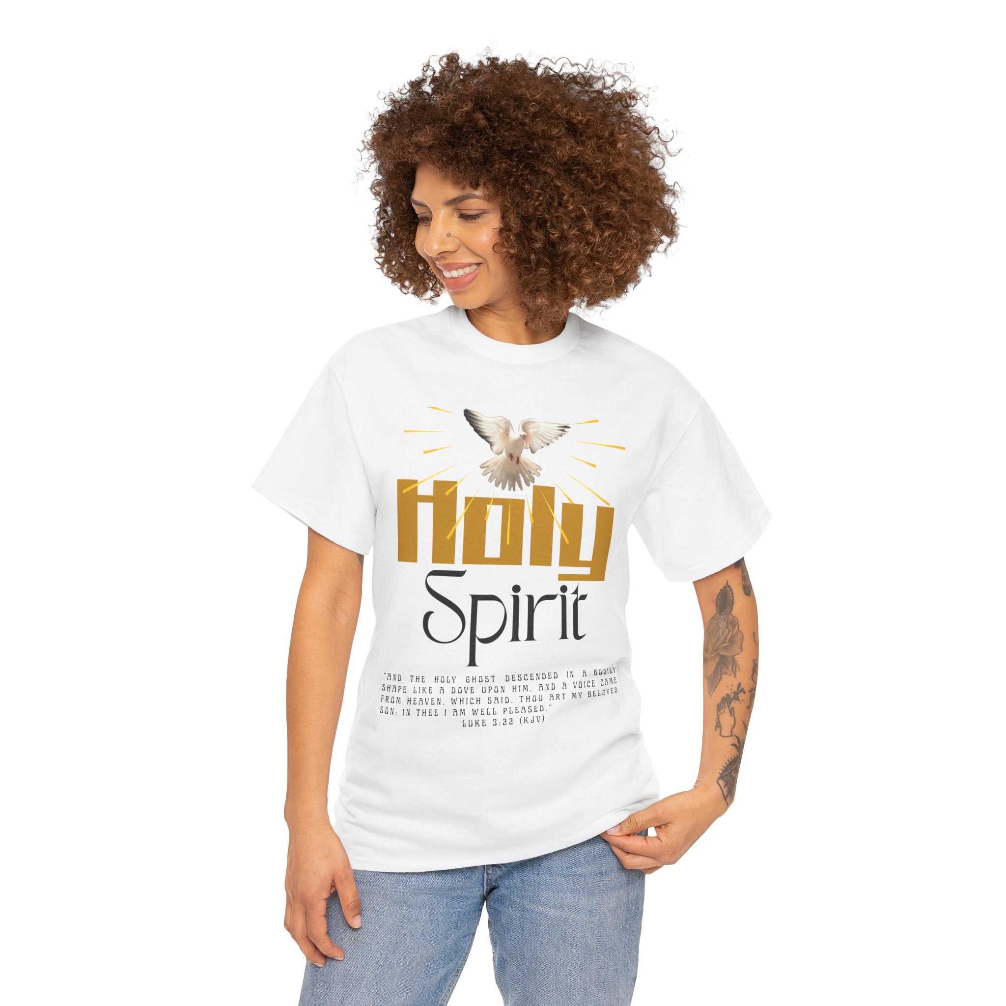 Christian T-shirts, Holy Spirit Unisex Heavy Cotton Tee, Inspirational T-Shirt for Faith Celebration, Christian Gift, Spiritual Attire, Religious Apparel