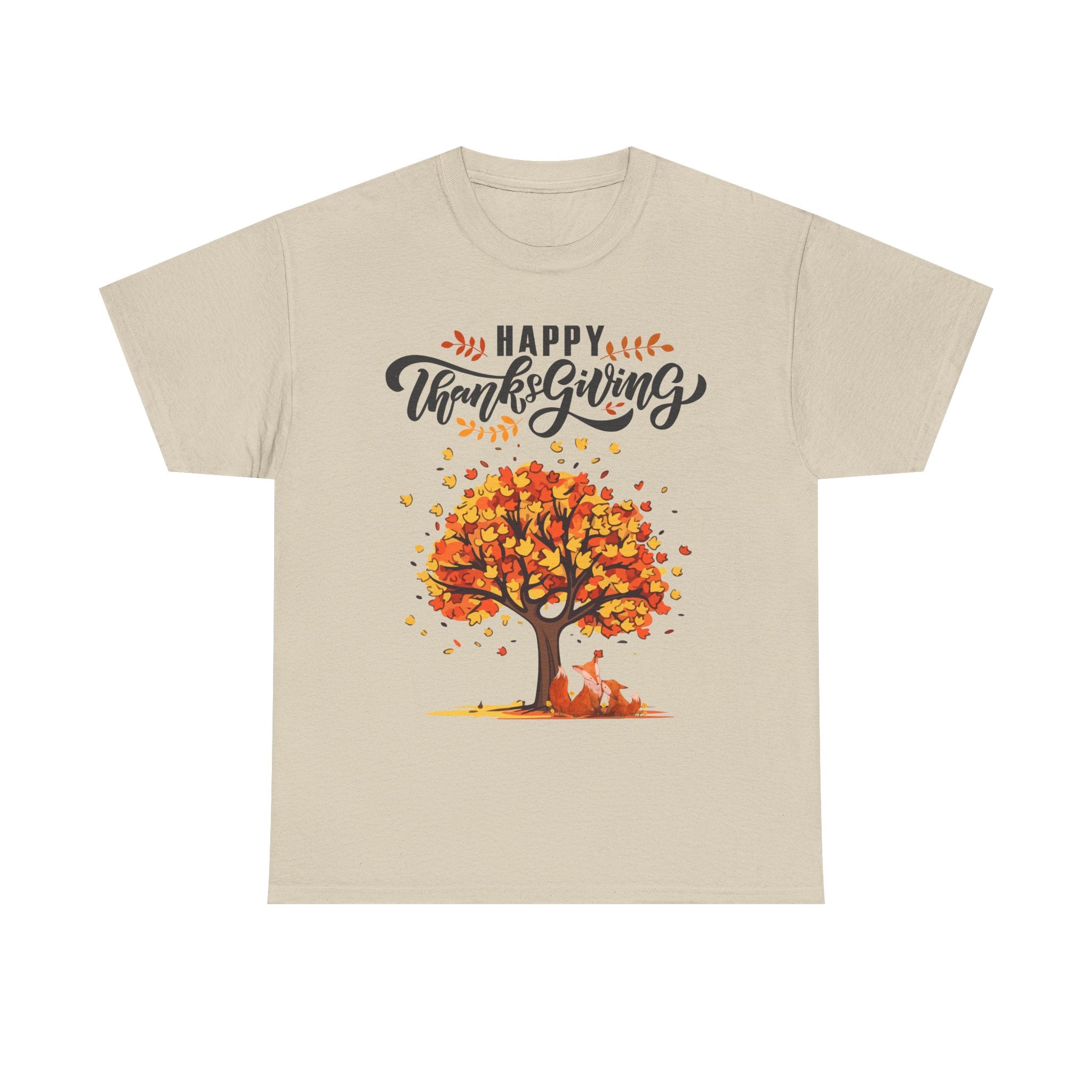 Thanksgiving Tree Tee, Fall T-Shirt, Autumn Apparel, Cozy Gift for Family, Cute Holiday Top