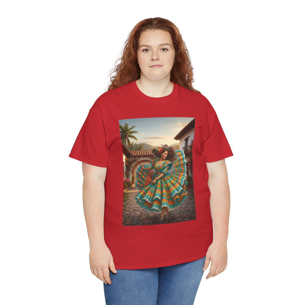 Folklórico Dancer Vibrant Graphic Tee - Perfect for Festivals, Casual Outings, Gifts, Dance Lovers, Unisex Fashion
