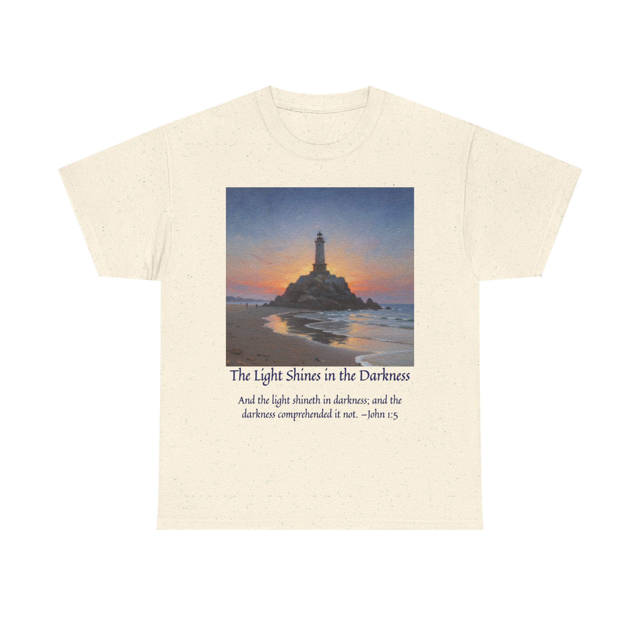 Light in Darkness Unisex Cotton Tee-inspired by Monet, Inspirational Shirt, Bible Verse Tee, Faith-Based Apparel, Perfect Gift for All Occasions
