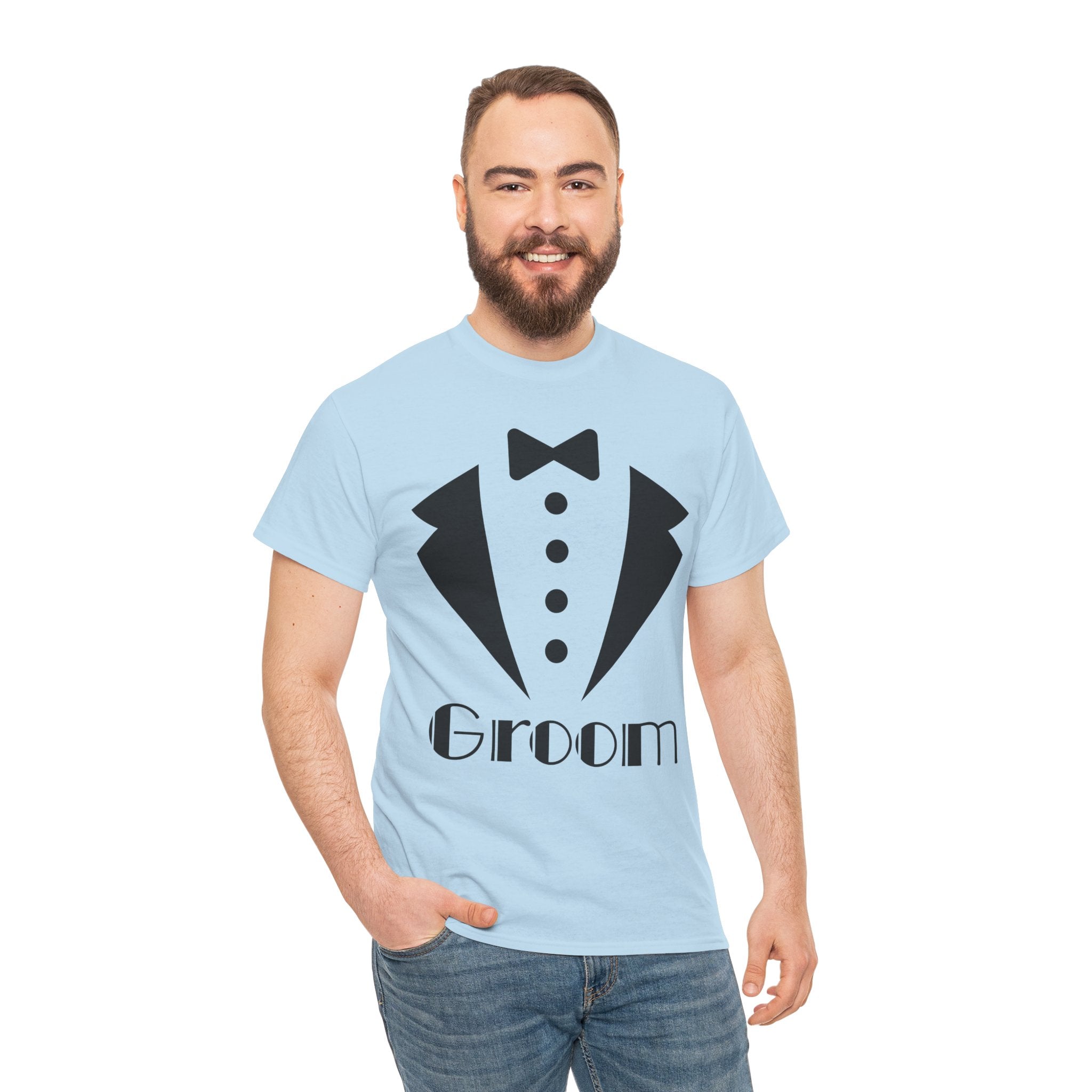 Groom T-Shirt - Unisex Heavy Cotton Tee for Weddings, Bachelor Parties, Groomsmen Gifts, Engagements, Bridal Showers