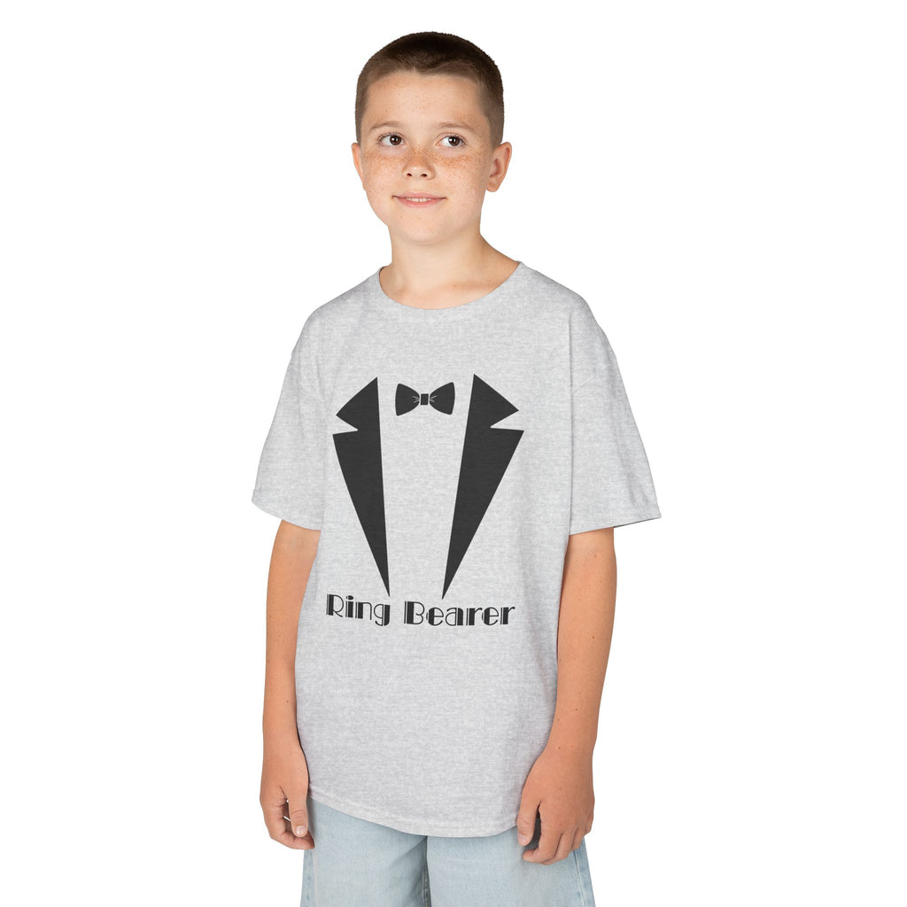 Ring Bearer Kids Tee, Cute Ring Bearer Shirt, Toddler Wedding Outfit, Boys' Formal Wear Tee, Kids' Tuxedo Tee, Wedding Attire for Kids