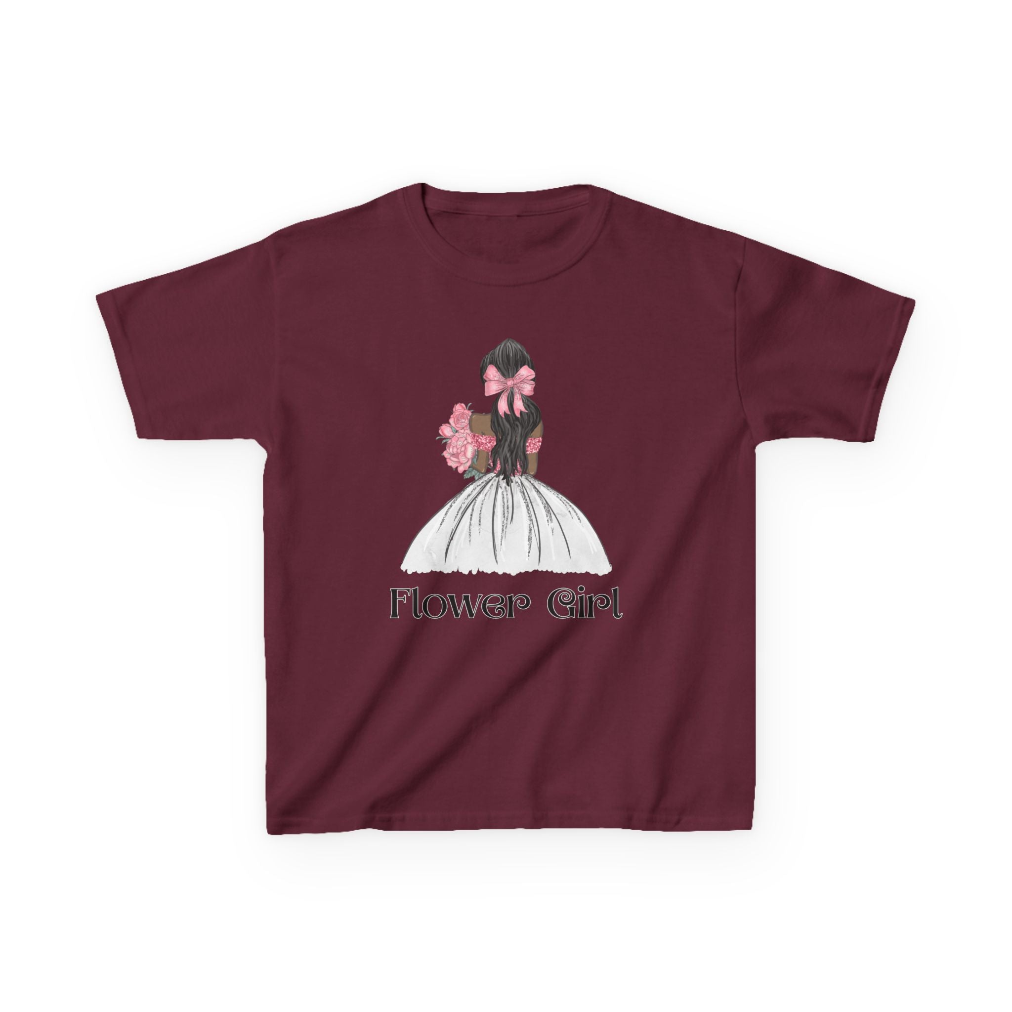 Flower Girl Kids Tee, Cute Floral T-Shirt for Flower Girls, Wedding Apparel, Toddler Gift, Birthday Outfit, Spring Fling Top