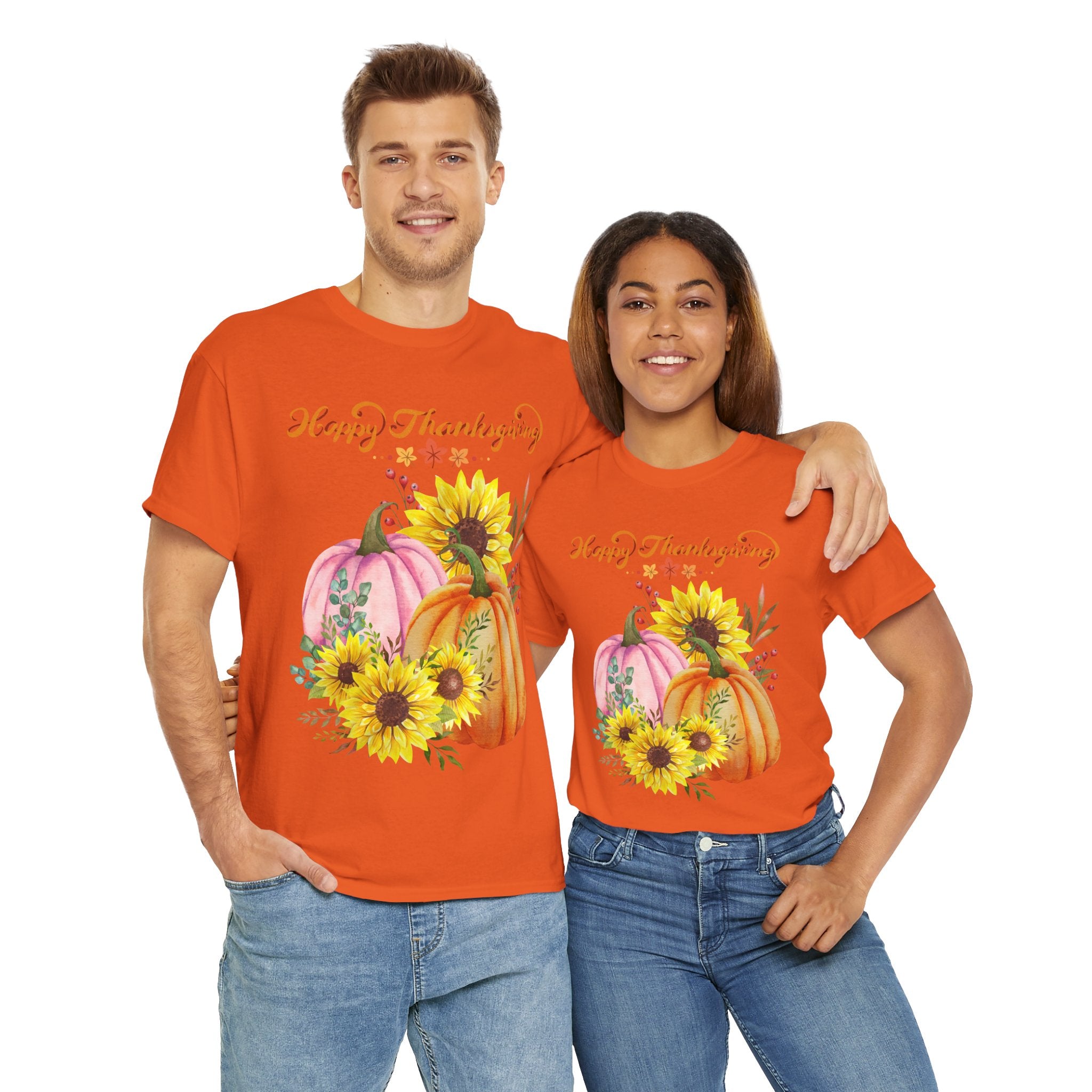 Thanksgiving T-shirts, Pumpkin Tee, Autumn Shirt, Unisex Fall Apparel, Holiday Gift, Cozy Outfit, Harvest Festival Clothing
