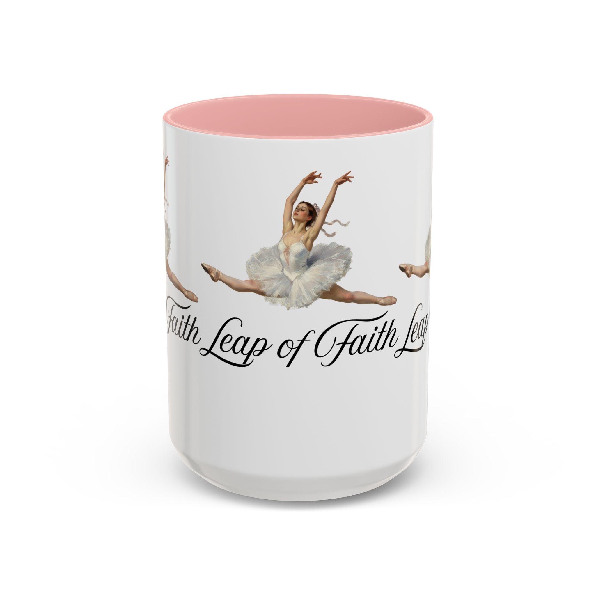 Ballet-Themed Coffee Mug 15 oz : Leap of Faith, Perfect Gift for Dancers, Inspirational Cup for Performers, Motivational Decor, Dance Lover's Mug