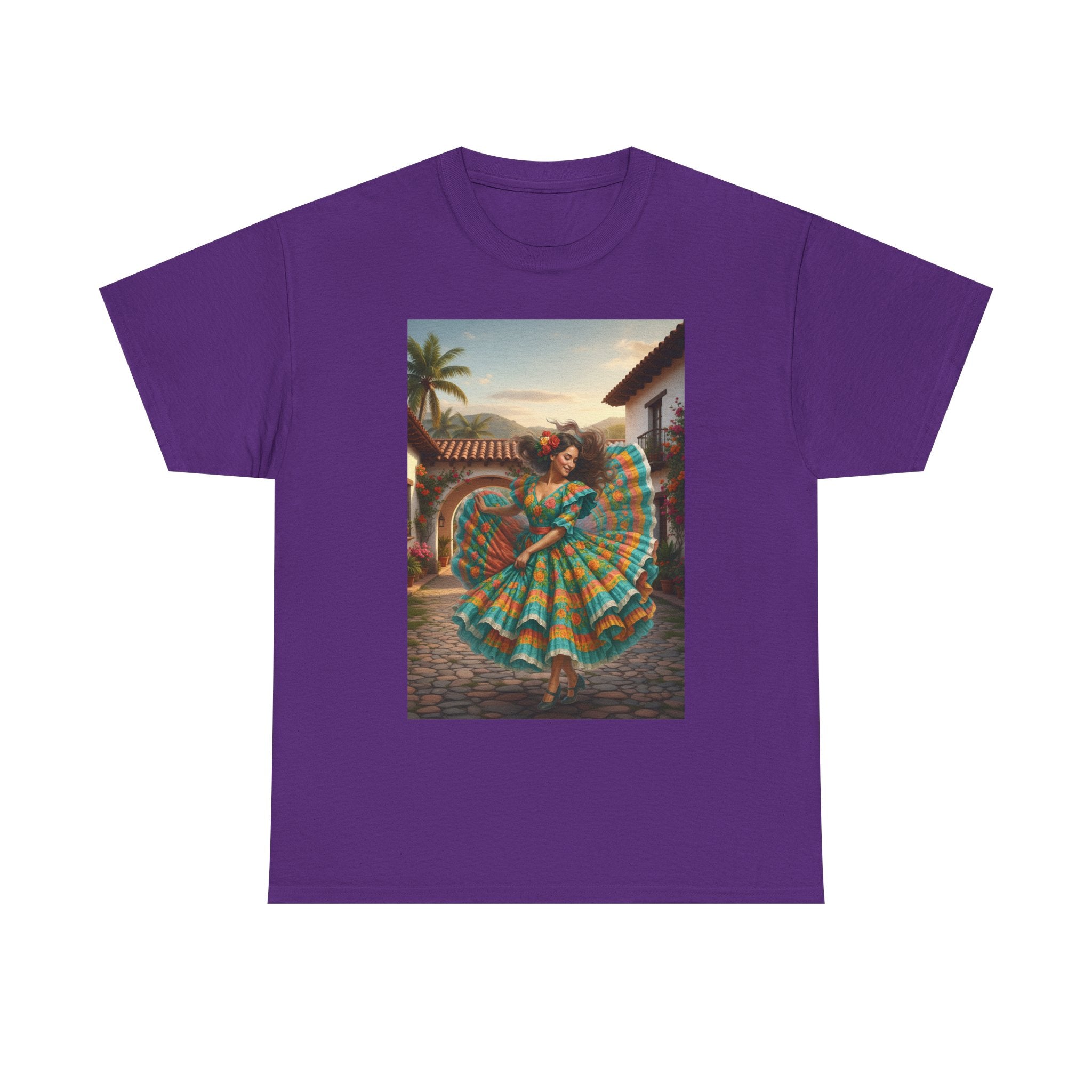 Folklórico Dancer Vibrant Graphic Tee - Perfect for Festivals, Casual Outings, Gifts, Dance Lovers, Unisex Fashion