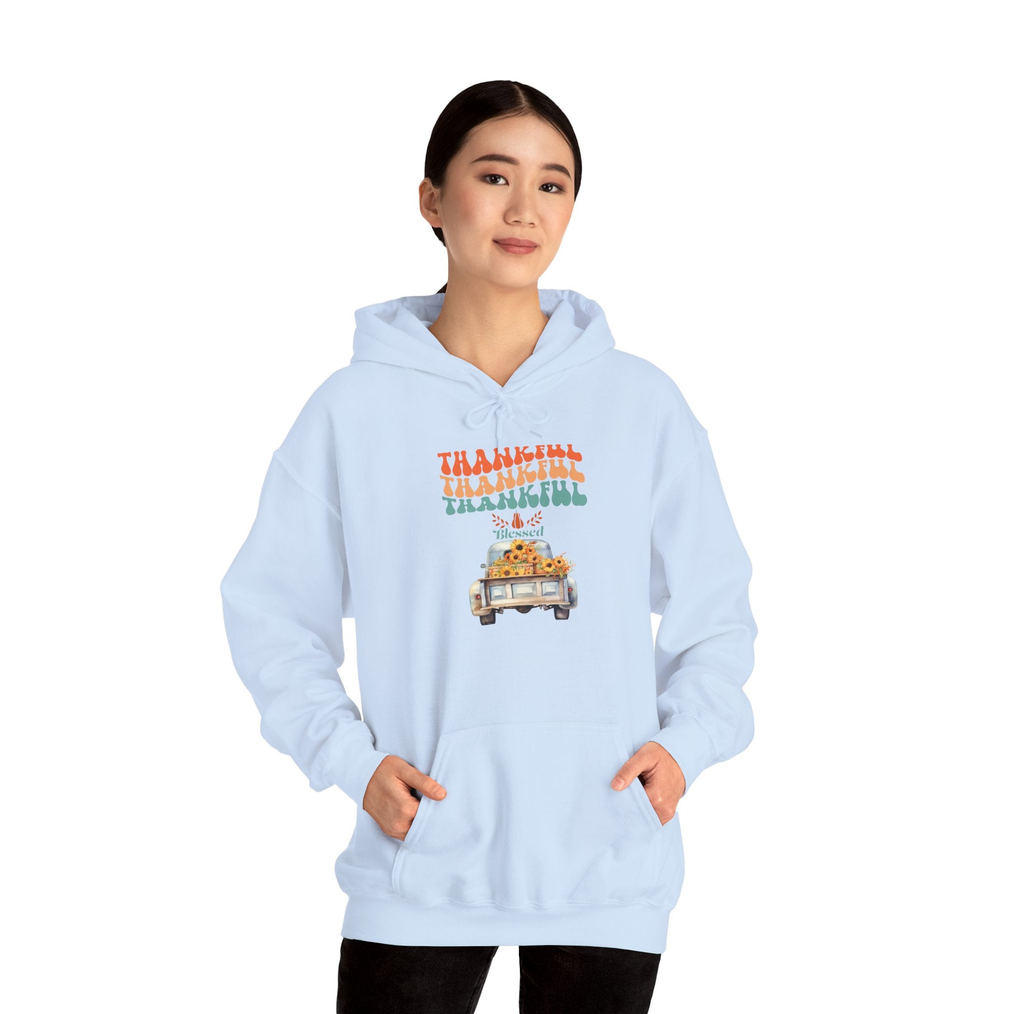 Thankful Vintage Hoodie - Cozy Unisex Sweatshirt for Fall, Thanksgiving Gathering, Gift, Casual Wear, Layering