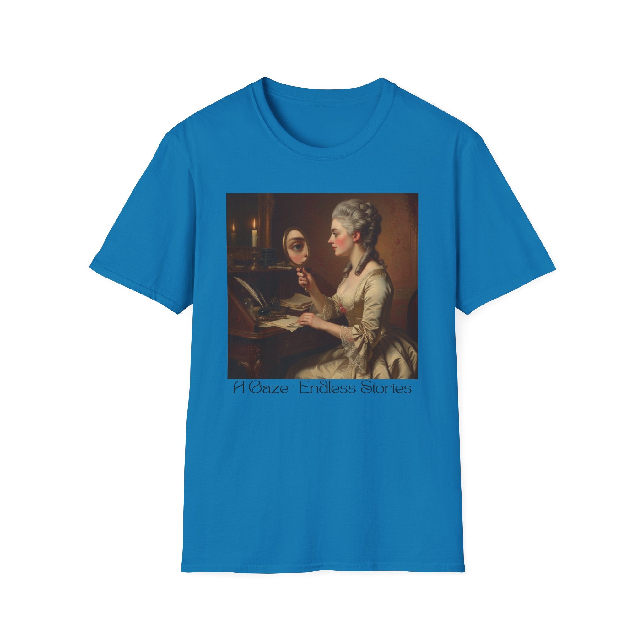 Artistic Vintage T-Shirt with 'A Gaze, Endless Stories' Design, Perfect for Art Lovers, Gifts, Casual Wear, Museum Visits, Art Class
